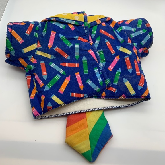 Vintage Coleco Cabbage Patch Kids Retro Rainbow Clown Crayon Shirt - Picture 6 of 12